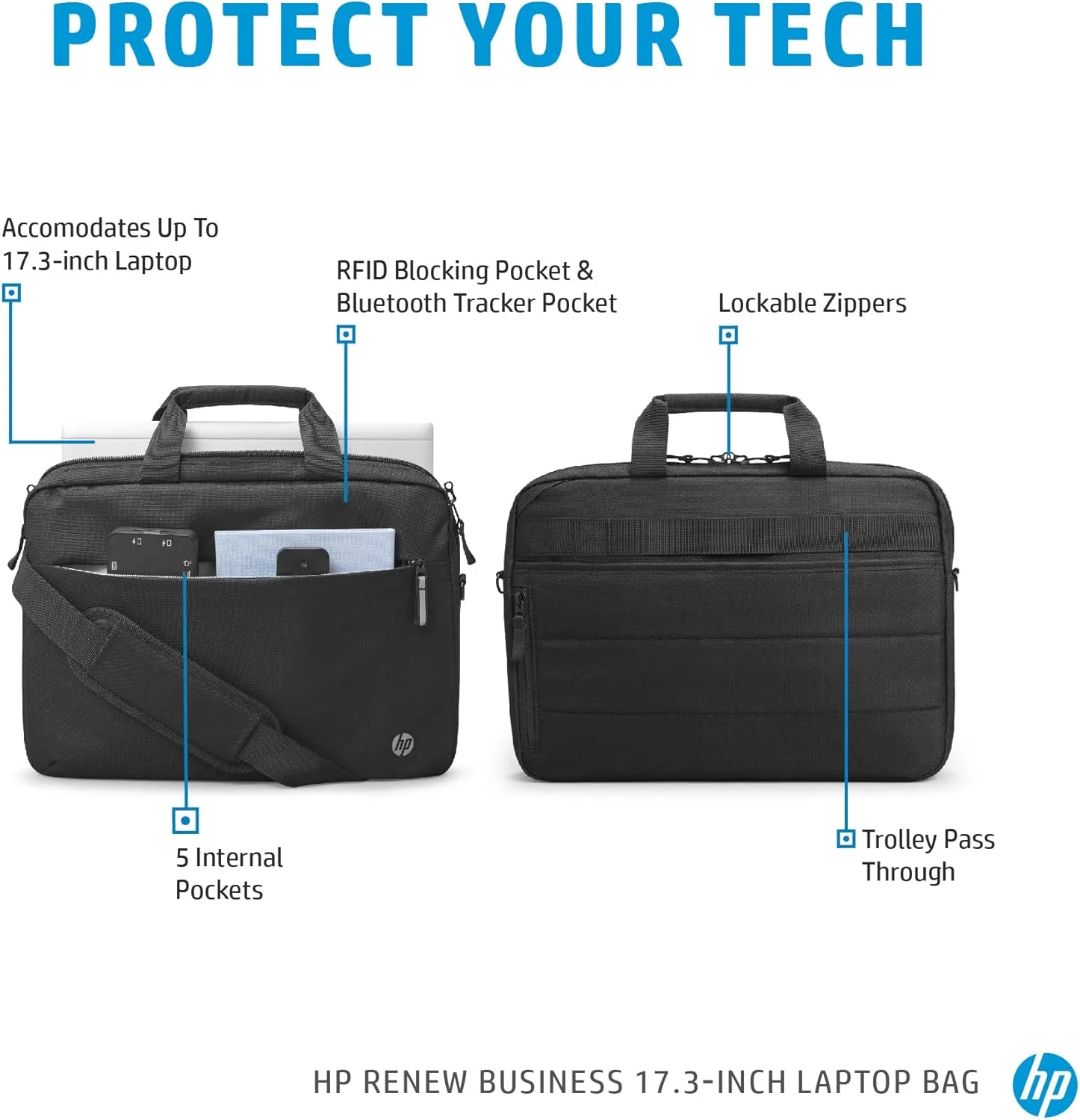 کیف لپ تاپ 17.3 اینچی HP Rnw Business کیف لپ تاپ 17.3 اینچی HP Rnw Business