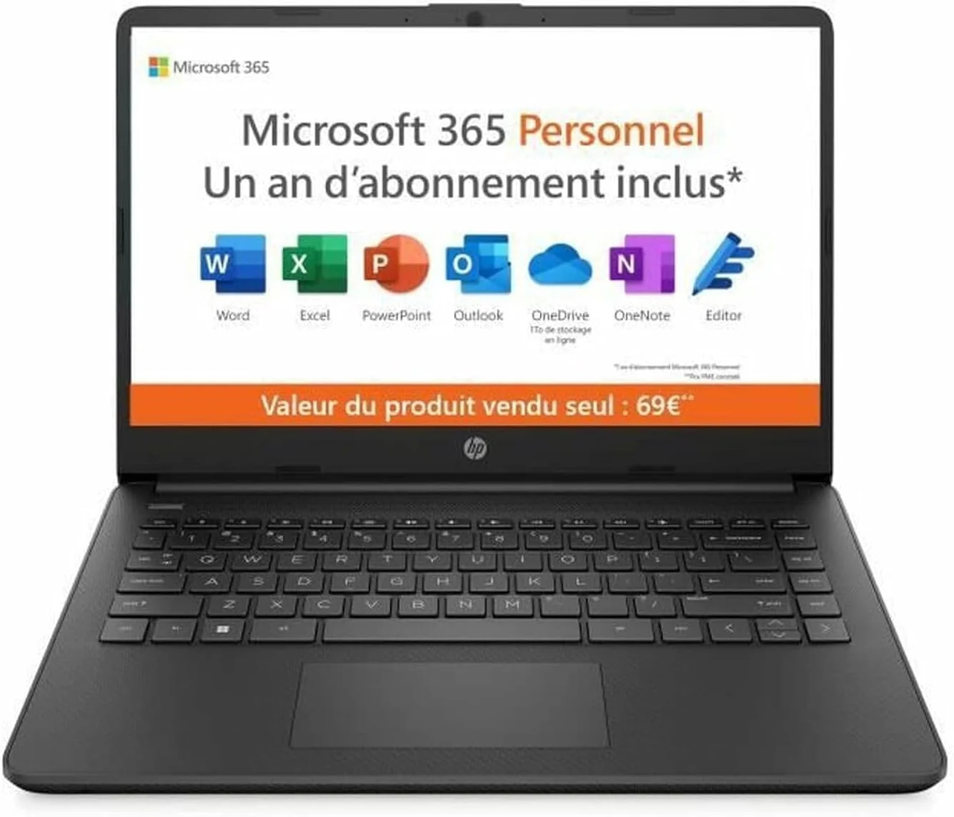 جدیدترین لپ تاپ HP 14 مدل 2023 با صفحه نمایش 14 اینچی HD، پردازنده نسل دوازدهم Core i5-1235U، رم 8 گیگابایتی DDR4، حافظه SSD 512 گیگابایتی، گرافیک Intel Iris XE، ویندوز 10 به همراه کیف + ماوس بی سیم + هدفون بلوتوث، مشکی جت، 35.6 سانتی متر (S7187366)