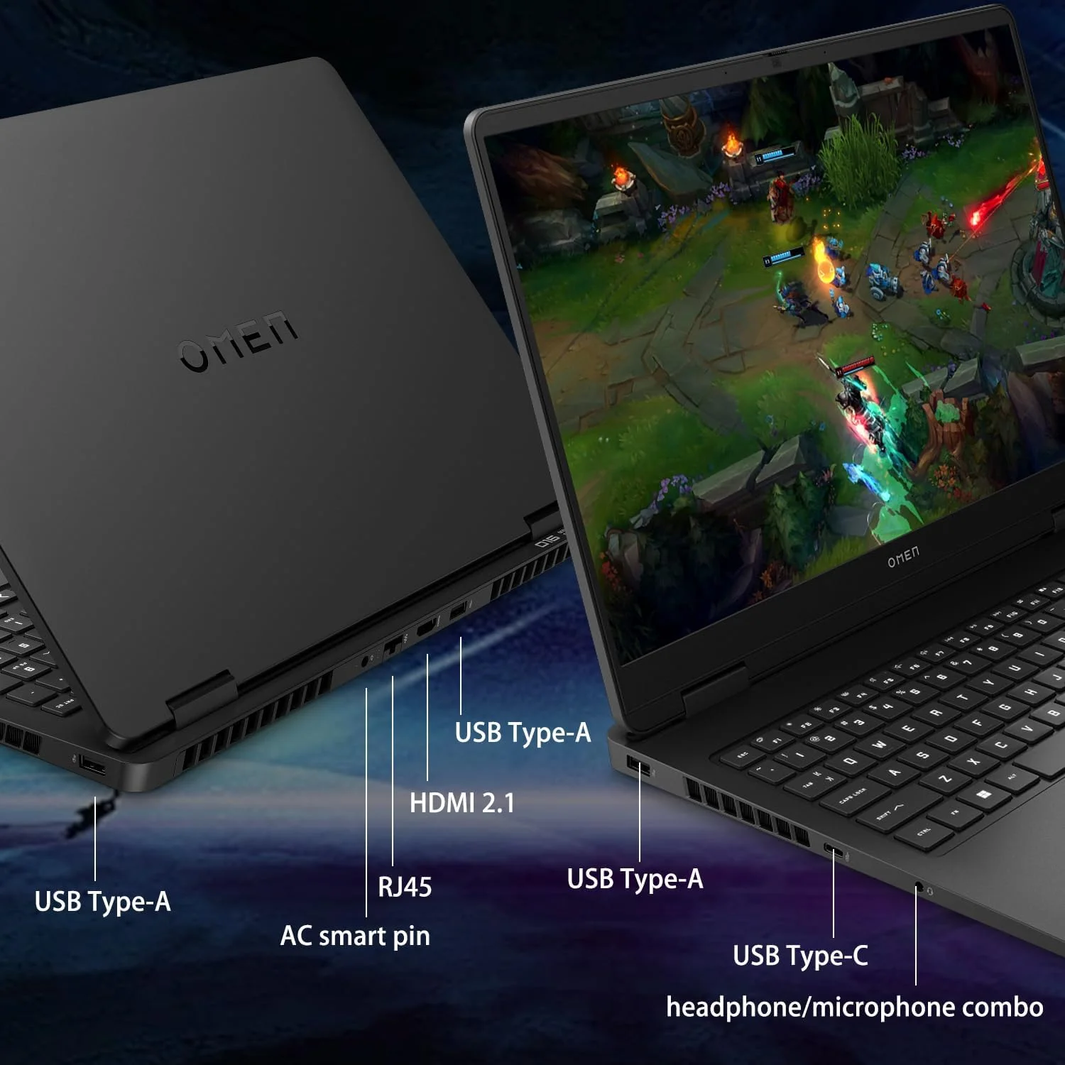 لپ تاپ گیمینگ فوق باریک HP OMEN RTX 5070، صفحه نمایش 16 اینچی WQXGA 240Hz، پردازنده Intel Ultra 9 285H (بهتر از Intel i9-14900)، رم 32 گیگابایتی DDR5، حافظه SSD 1 ترابایتی، کیبورد با نور پس زمینه، همراه با کوله پشتی Thunderobot 17.3 Gen 4، مشکی لپ تاپ گیمینگ فوق باریک HP OMEN RTX 5070، صفحه نمایش 16 اینچی WQXGA 240Hz، پردازنده Intel Ultra 9 285H (بهتر از Intel i9-14900)، رم 32 گیگابایتی DDR5، حافظه SSD 1 ترابایتی، کیبورد با نور پس زمینه، همراه با کوله پشتی Thunderobot 17.3 Gen 4، مشکی