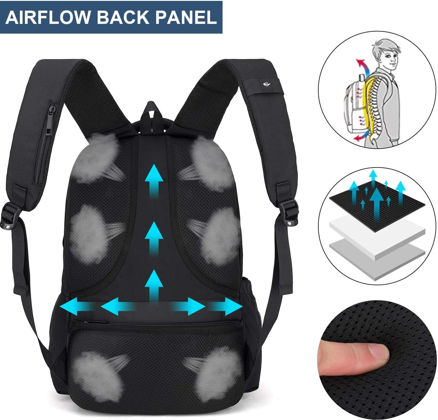 کیف کوله پشتی لپ تاپ Tzowla مناسب سفر برای زنان و مردان، ضد آب و ضد سرقت، مناسب برای لپ تاپ/نوت بوک های 15.6-17.3 اینچی کیف کوله پشتی لپ تاپ Tzowla مناسب سفر برای زنان و مردان، ضد آب و ضد سرقت، مناسب برای لپ تاپ/نوت بوک های 15.6-17.3 اینچی