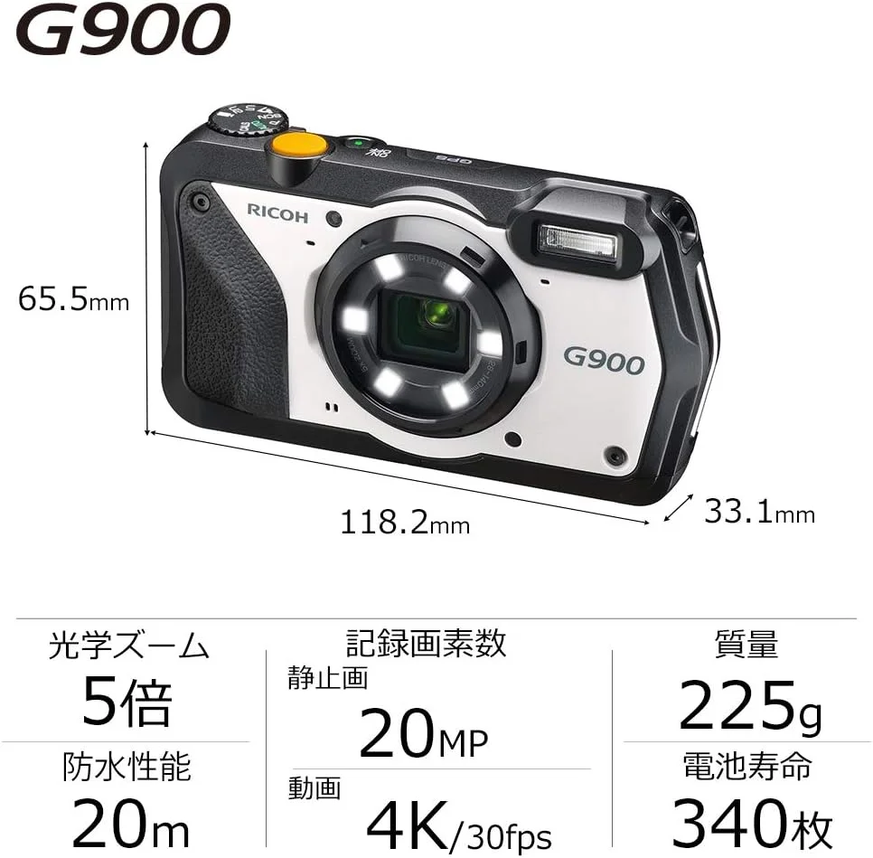 دوربین دیجیتال ضد آب ریکو G900 وارداتی از ژاپن