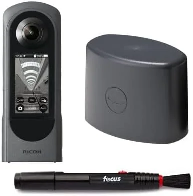 بسته دوربین 360 درجه RICOH THETA X به همراه درپوش لنز و قلم تمیز کننده لنز (3 قلم)
