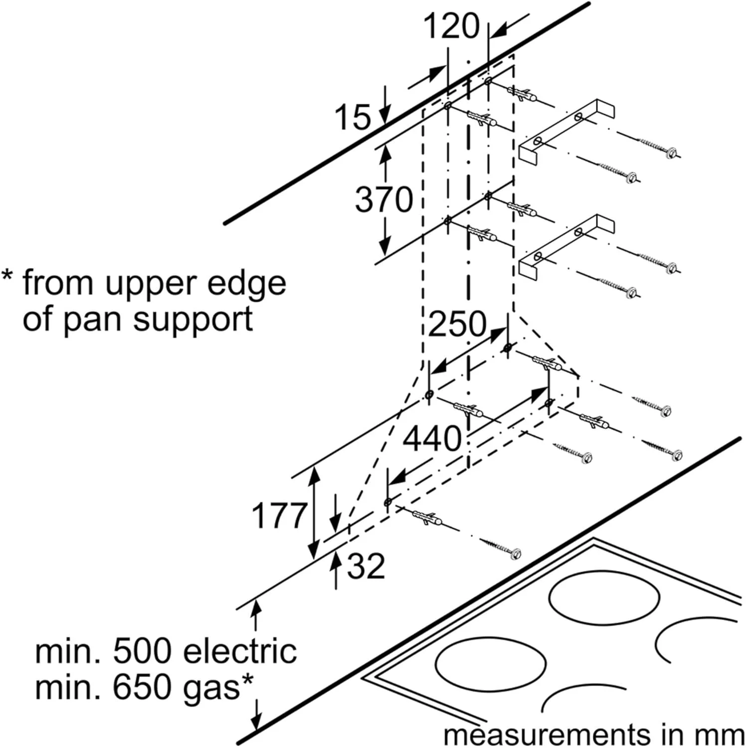 هود آشپزخانه دیواری بوش سری 2 مدل دودکش هرمی، 90 سانتی متر استیل ضد زنگ - DWP94CC50M، 1 سال گارانتی
