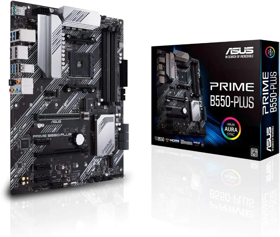 مادربرد ایسوس مدل PRIME B550-PLUS، سوکت AM4، فرم فاکتور ATX، چیپست AMD
