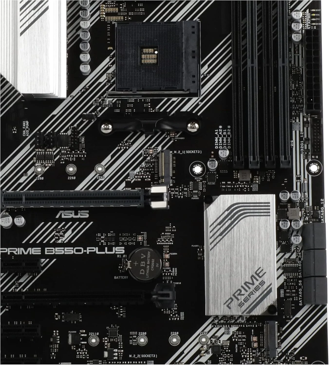 مادربرد ایسوس مدل PRIME B550-PLUS، سوکت AM4، فرم فاکتور ATX، چیپست AMD