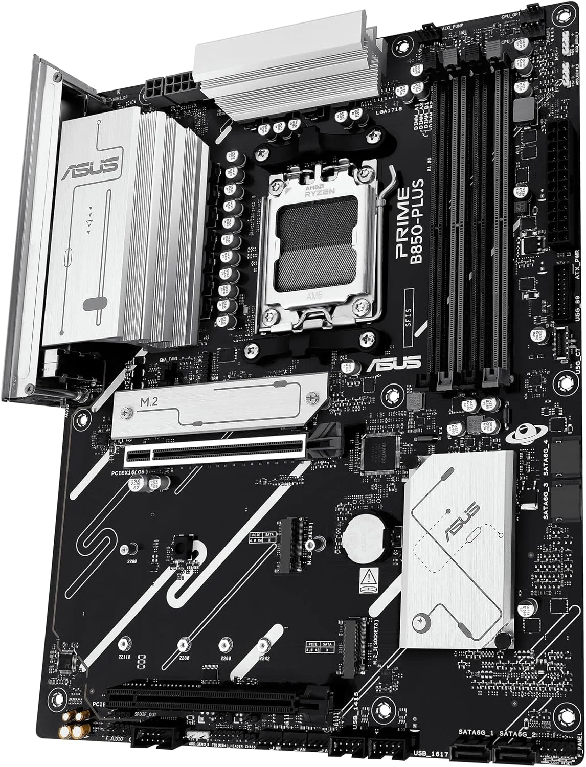 مادربرد ایسوس Prime B850-PLUS-CSM سوکت AMD AM5 (Ryzen 9000، ATX، حافظه DDR5، PCIe 5.0، 3X M.2، Aura Sync)