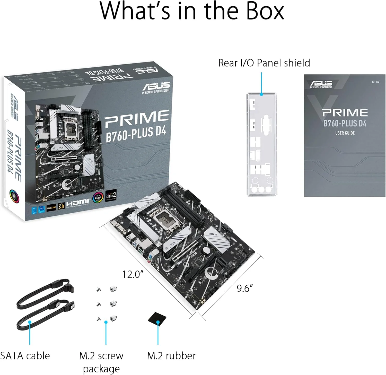 مادربرد ایسوس پرایم B760-PLUS D4 (LGA 1700) ATX، PCIe 5.0، 3 اسلات PCIe 4.0 M.2، DisplayPort، VGA، HDMI®، SATA 6 Gbps، USB 3.2x2 Type-C پشتی درگاه، USB 3.2 Type-C جلویی، پشتیبانی از Thunderbolt، DDR4