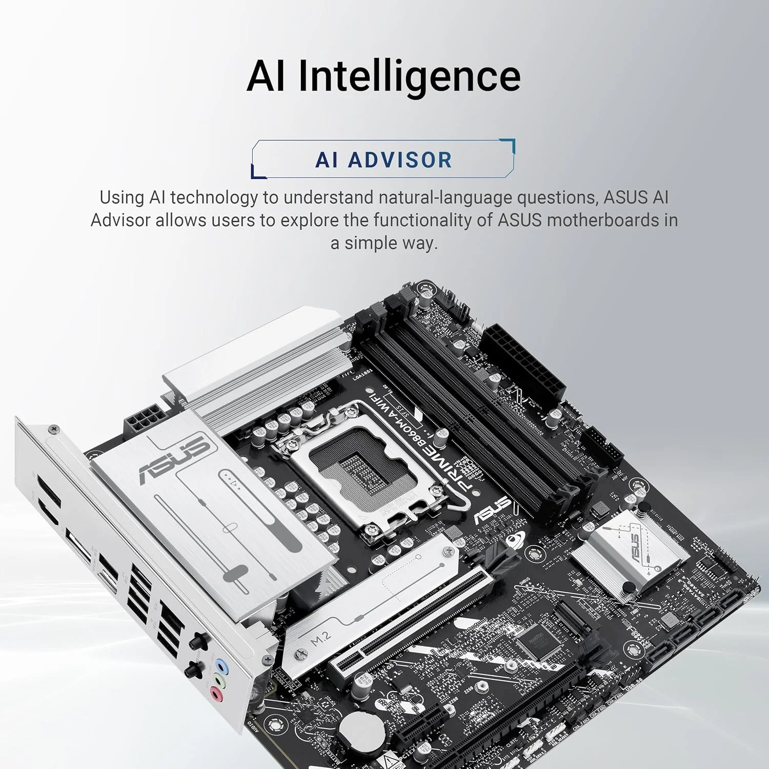 مادربرد گیمینگ ایسوس پرایم B860M-A WiFi سوکت اینتل LGA 1851 (اینتل B860، mATX، حافظه DDR5، PCIe 5.0، 1x PCIe 4.0 M.2، WiFi 6E، Aura Sync)