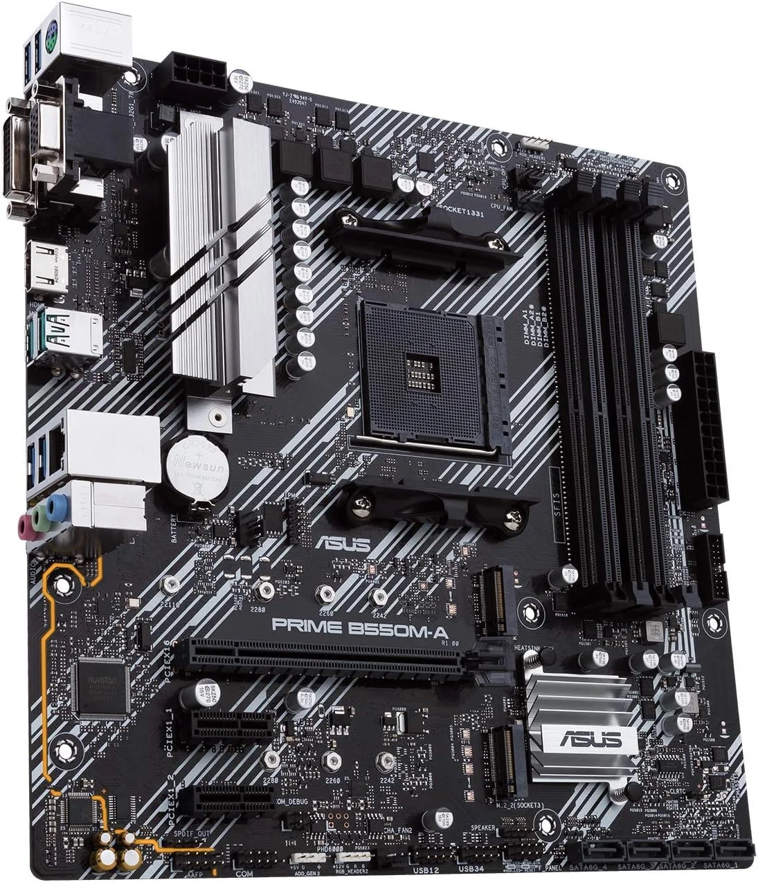 مادربرد تجاری ASUS Prime B550M-A/CSM AMD AM4 (نسل سوم Ryzen™) microATX (PCIe 4.0، حافظه ECC، LAN 1Gb، HDMI 2.1/D-Sub، 4K@60HZ، TPM، ASUS Control Center Express) مادربرد تجاری ASUS Prime B550M-A/CSM AMD AM4 (نسل سوم Ryzen™) microATX (PCIe 4.0، حافظه ECC، LAN 1Gb، HDMI 2.1/D-Sub، 4K@60HZ، TPM، ASUS Control Center Express)