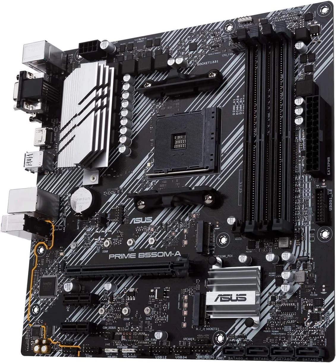 مادربرد تجاری ASUS Prime B550M-A/CSM AMD AM4 (نسل سوم Ryzen™) microATX (PCIe 4.0، حافظه ECC، LAN 1Gb، HDMI 2.1/D-Sub، 4K@60HZ، TPM، ASUS Control Center Express) مادربرد تجاری ASUS Prime B550M-A/CSM AMD AM4 (نسل سوم Ryzen™) microATX (PCIe 4.0، حافظه ECC، LAN 1Gb، HDMI 2.1/D-Sub، 4K@60HZ، TPM، ASUS Control Center Express)