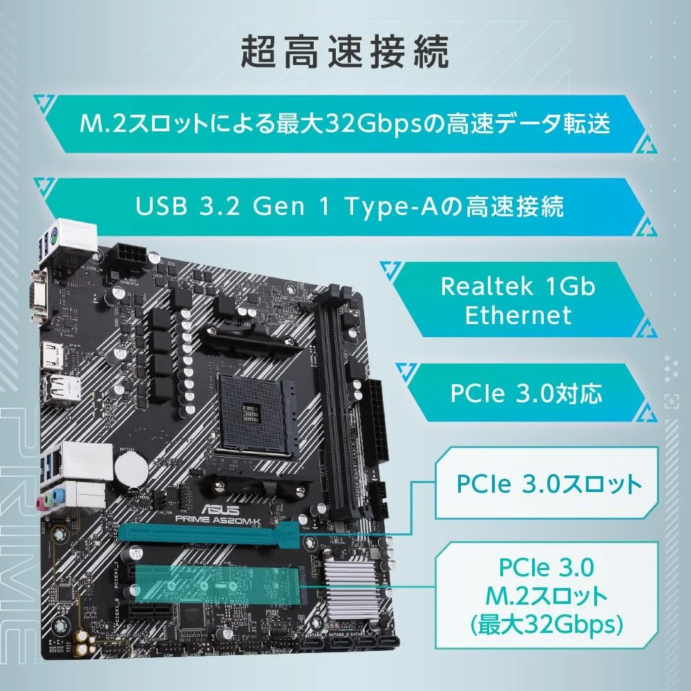 مادربرد ایسوس پرایم A520M-K AMD A520 Micro ATX