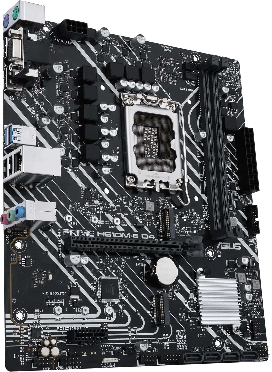 مادربرد ASUS PRIME H610M-E D4-CSM mATX، اینتل H610، LGA1700، DDR4، PCI 4.0، Realtek 1Gb Ethernet، Realtek 7.1 Surround، 2xM.2، 4xSATA 6GB/s، USB 3.2 Gen 1، Armoury Crate، مشکی مادربرد ASUS PRIME H610M-E D4-CSM mATX، اینتل H610، LGA1700، DDR4، PCI 4.0، Realtek 1Gb Ethernet، Realtek 7.1 Surround، 2xM.2، 4xSATA 6GB/s، USB 3.2 Gen 1، Armoury Crate، مشکی