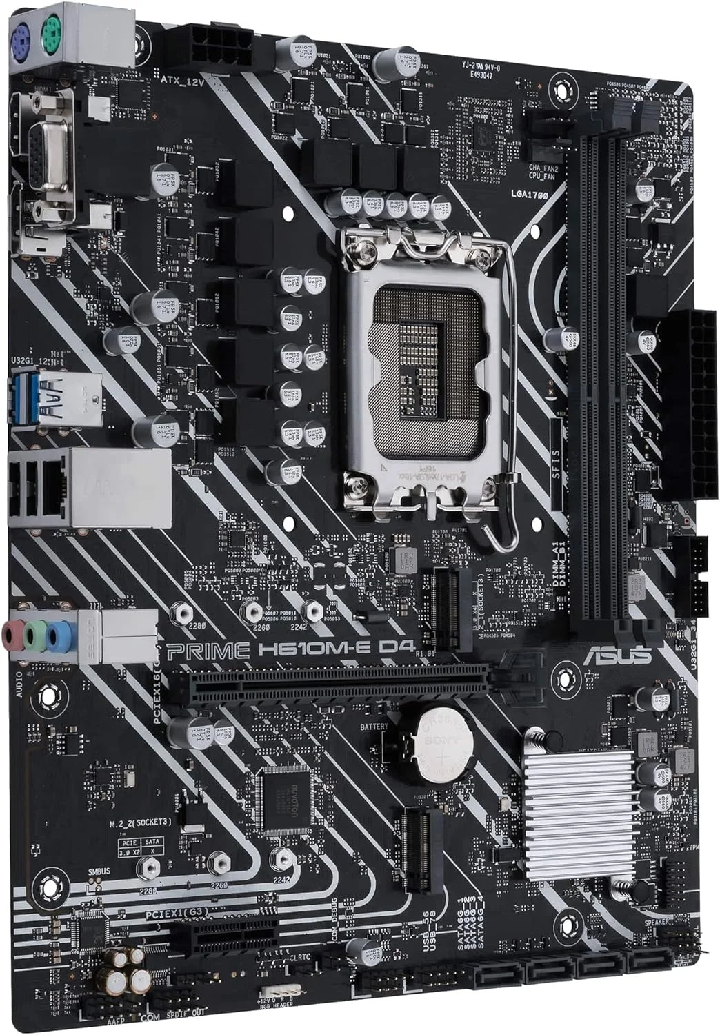 مادربرد ASUS PRIME H610M-E D4-CSM mATX، اینتل H610، LGA1700، DDR4، PCI 4.0، Realtek 1Gb Ethernet، Realtek 7.1 Surround، 2xM.2، 4xSATA 6GB/s، USB 3.2 Gen 1، Armoury Crate، مشکی مادربرد ASUS PRIME H610M-E D4-CSM mATX، اینتل H610، LGA1700، DDR4، PCI 4.0، Realtek 1Gb Ethernet، Realtek 7.1 Surround، 2xM.2، 4xSATA 6GB/s، USB 3.2 Gen 1، Armoury Crate، مشکی