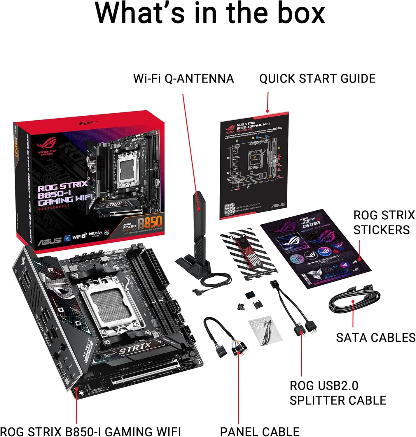 مادربرد گیمینگ ASUS ROG Strix B850-I Gaming WiFi، AMD Mini-ITX، DDR5، PCIe 5.0، WiFi 7، AI Advisor، AI Networking II مادربرد گیمینگ ASUS ROG Strix B850-I Gaming WiFi، AMD Mini-ITX، DDR5، PCIe 5.0، WiFi 7، AI Advisor، AI Networking II