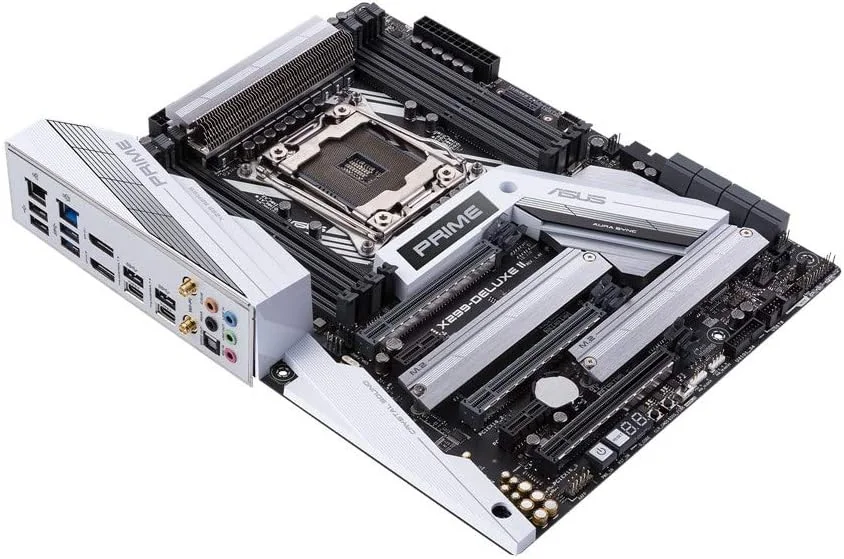 مادربرد ASUS PRIME X299-DELUXE II (INTEL X299) LGA 2066 ATX با طراحی VRM و هیت سینک M.2 بهبود یافته، DDR4 4266 (O.C.) مگاهرتز، Wi-Fi 802.11ac