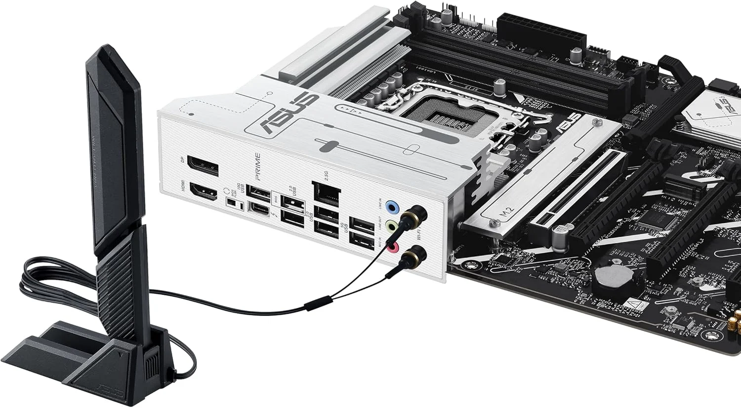 مادربرد ASUS PRIME Z890-P WIFI Z890 LGA 1851 ATX، آماده برای پردازنده‌های Intel® Core™ Ultra Series 2، آماده برای رایانه شخصی هوش مصنوعی پیشرفته، مرحله قدرت 14+1+1+2، DDR5، PCIe® 5.0، Thunderbolt™ 4 USB Type-C®، 4x M.2، Wi-Fi 7، 2.5Gb