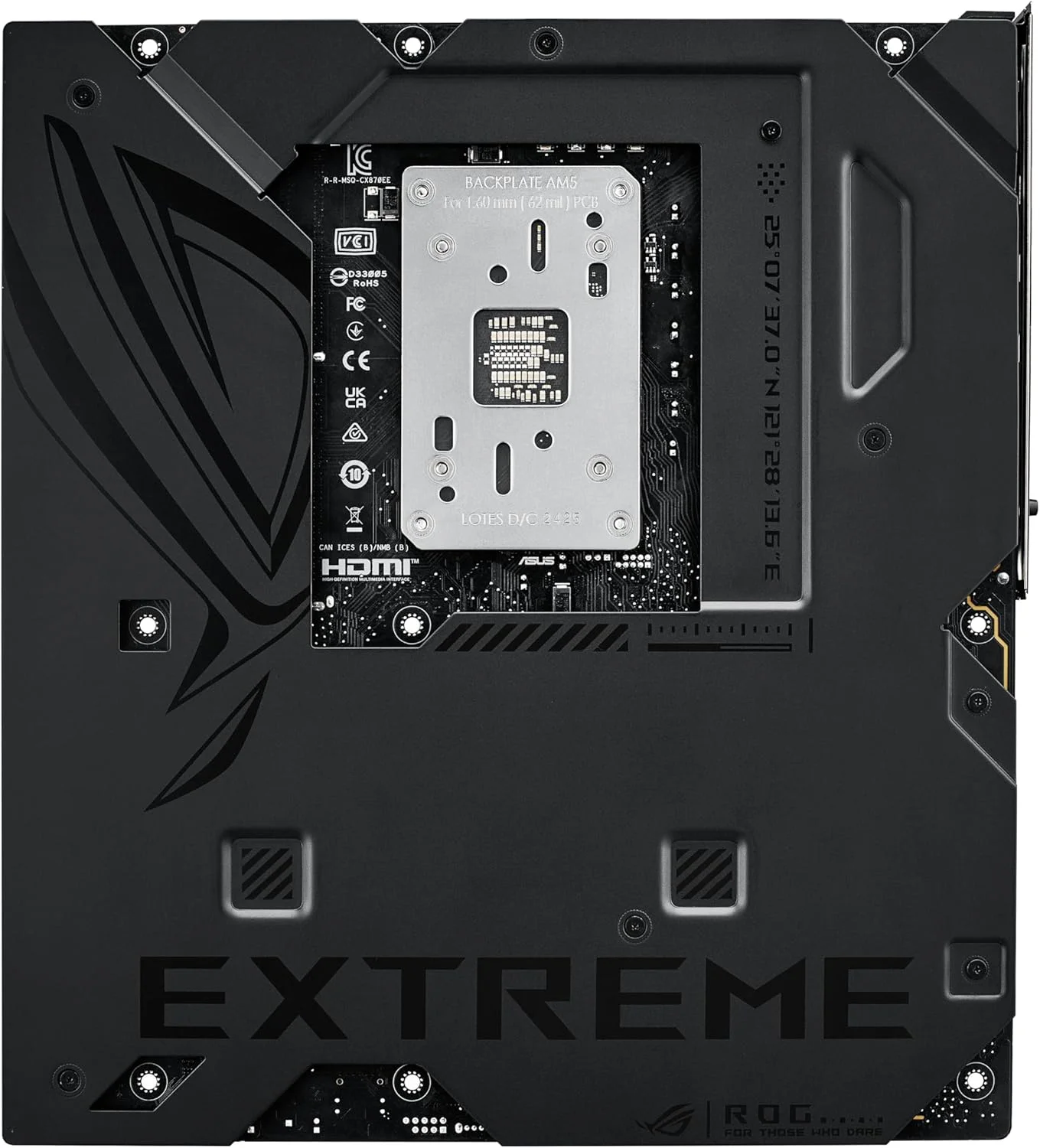 مادربرد گیمینگ ASUS ROG Crosshair X870E Extreme AMD X870E AM5 E-ATX - دارای 20+2+2 فاز قدرت، DDR5، PCIe 5.0، 5X M.2، LAN 5G & 10G، Wi-Fi 7، USB4 Type-C، LCD 5 اینچی، اورکلاکینگ و شبکه سازی هوش مصنوعی