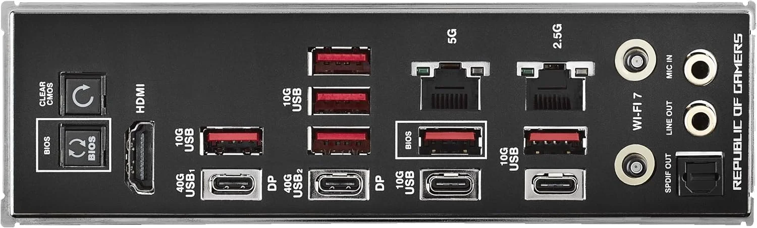 مادربرد ASUS ROG Crosshair X870E Hero AMD X870E AM5 ATX، آماده برای رایانه شخصی هوش مصنوعی پیشرفته، 18+2+2 مراحل قدرت، DDR5، PCIe® 5.0، 5X M.2، Wi-Fi 7، USB4®، اورکلاک هوش مصنوعی، Core Flex، PCIe Slot Q-Release Slim