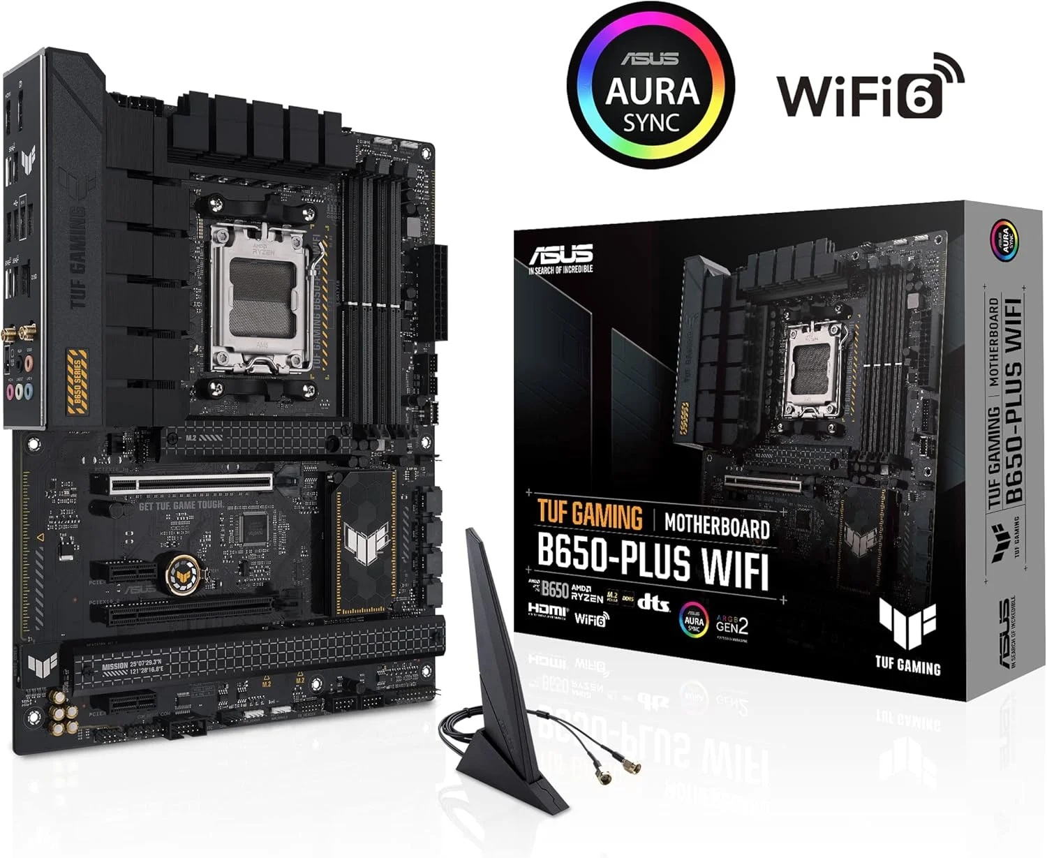 مادربرد گیمینگ ایسوس TUF Gaming B650-PLUS WiFi سوکت AM5 (LGA 1718) Ryzen 7000 ATX (14 فاز قدرت، پشتیبانی از PCIe® 5.0 M.2، حافظه DDR5، اترنت 2.5 گیگابیتی، WiFi 6، پشتیبانی از USB4® و Aura Sync) مادربرد گیمینگ ایسوس TUF Gaming B650-PLUS WiFi سوکت AM5 (LGA 1718) Ryzen 7000 ATX (14 فاز قدرت، پشتیبانی از PCIe® 5.0 M.2، حافظه DDR5، اترنت 2.5 گیگابیتی، WiFi 6، پشتیبانی از USB4® و Aura Sync)