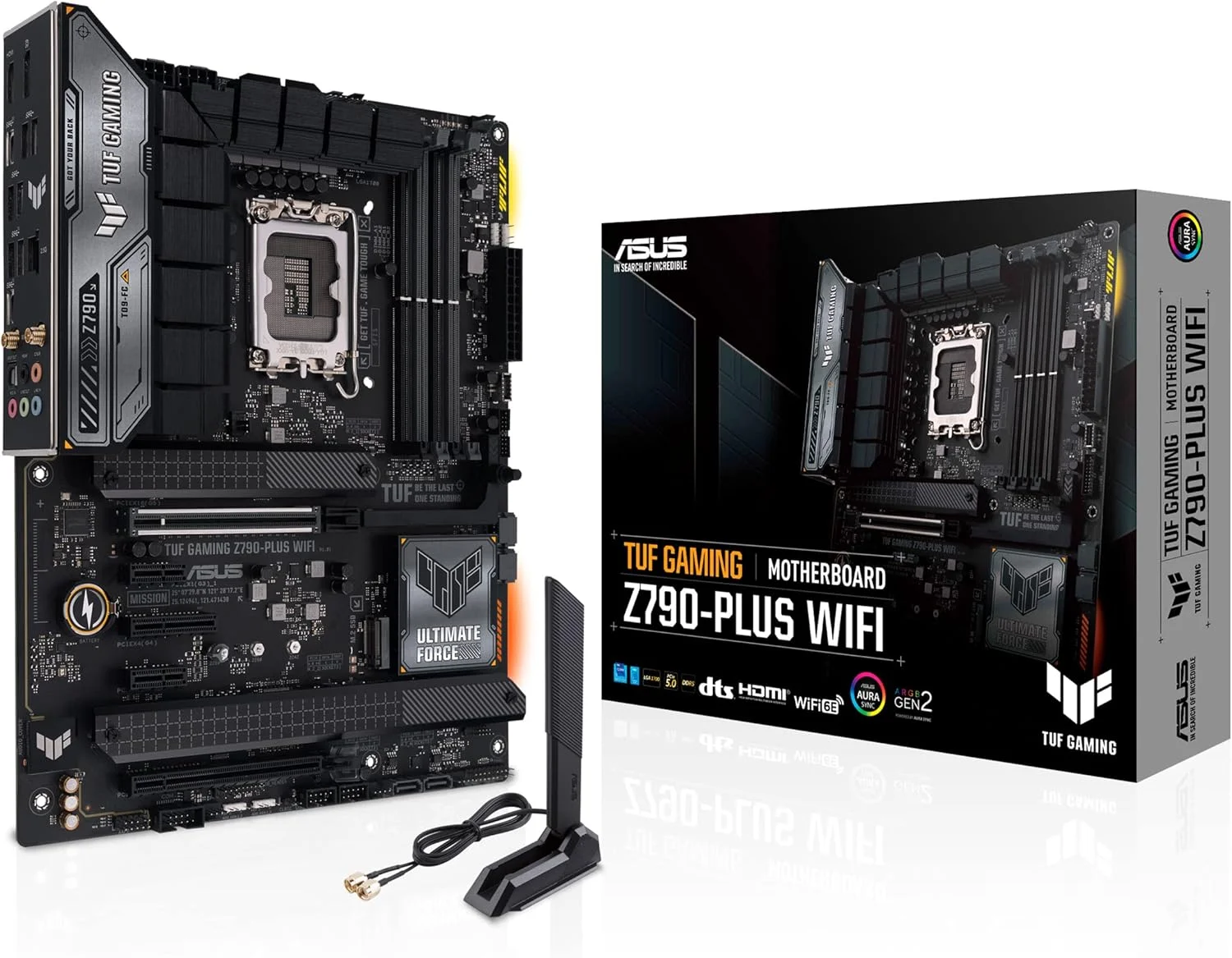 مادربرد گیمینگ ایسوس TUF Gaming Z790-Plus WiFi LGA 1700 (نسل 12 و 13 اینتل) ATX (PCIe 5.0، DDR5، 4xM.2، 16+1 DrMOS، WiFi 6، 2.5Gb LAN، USB 3.2 Gen 2 Type-C جلو، Thunderbolt 4 (USB4)، Aura RGB)