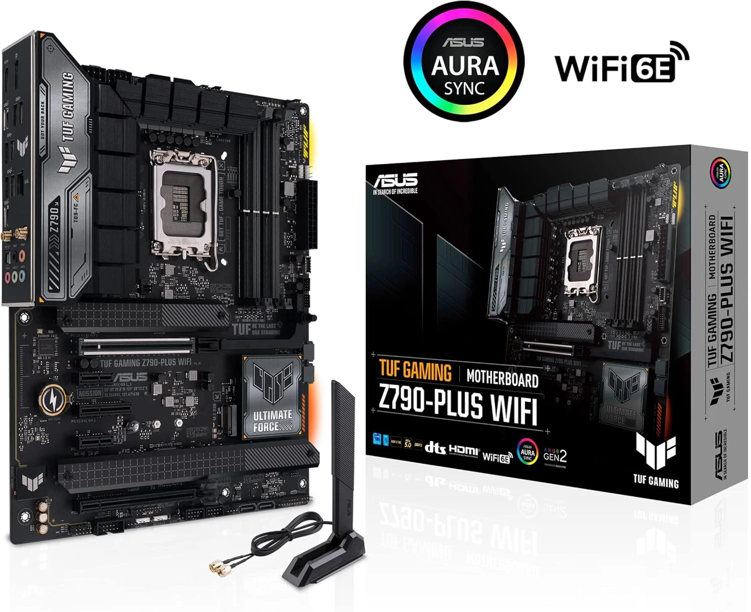 مادربرد گیمینگ ایسوس TUF Gaming Z790-Plus WiFi LGA 1700 (نسل 12 و 13 اینتل) ATX (PCIe 5.0، DDR5، 4xM.2، 16+1 DrMOS، WiFi 6، 2.5Gb LAN، USB 3.2 Gen 2 Type-C جلو، Thunderbolt 4 (USB4)، Aura RGB)