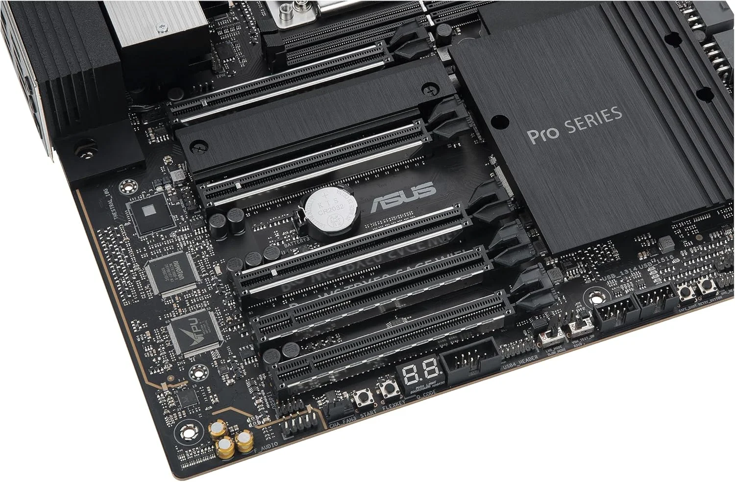 مادربرد ورک استیشن ASUS Pro WS TRX50-SAGE WIFI CEB، AMD Ryzen Threadripper PRO 7000 WX، ECC R-DIMM DDR5، 36 مرحله قدرت، WiFi 7، PCIe 5.0 x 16، PCIe 5.0 M.2، LAN 10 گیگابیتی و 2.5 گیگابیتی، پشتیبانی از چند GPU.