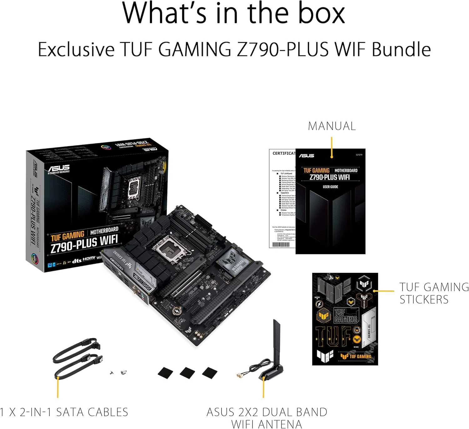 مادربرد گیمینگ ایسوس TUF Gaming Z790-Plus WiFi LGA 1700 (نسل 12 و 13 اینتل) ATX (PCIe 5.0، DDR5، 4xM.2، 16+1 DrMOS، WiFi 6، 2.5Gb LAN، USB 3.2 Gen 2 Type-C جلو، Thunderbolt 4 (USB4)، Aura RGB)