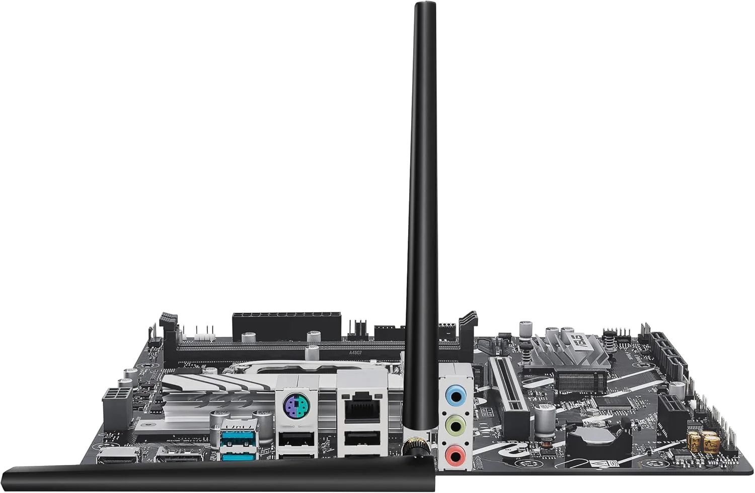 مادربرد ASUS Prime H810M-A WiFi-CSM Intel® H810 LGA 1851 mATX، ماسفت مجزا 6+1+1+1، DDR5، PCIe 4.0، 2X M.2، Intel® 1Gb Ethernet، Wi-Fi 6، DisplayPort، HDMI™، USB 10Gbps، USB 5Gbps Type-C® جلو