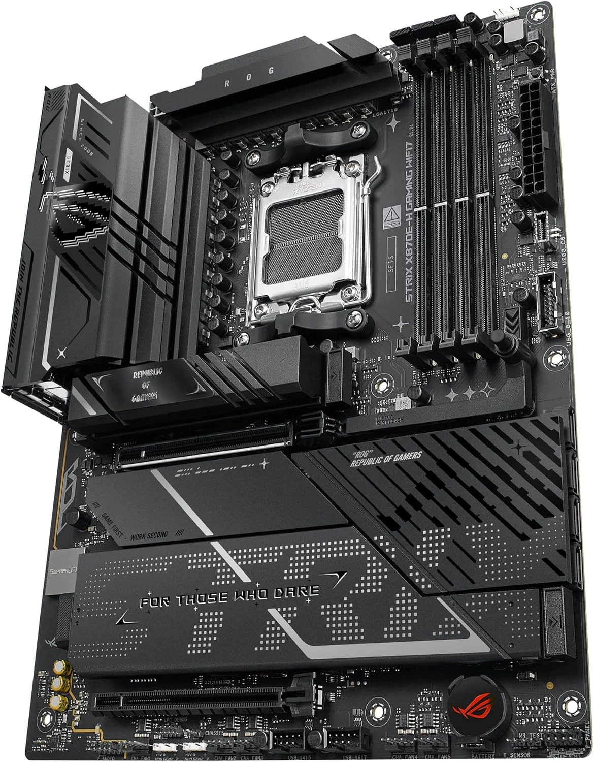 مادربرد ایسوس ROG Strix X870E-H Gaming WIFI7 سوکت AMD AM5 (ATX، DDR5، WiFi 7، 4X M.2، PCIe 5.0، 2X USB4، PCIe Slot Q-Release، Aura Sync) مادربرد ایسوس ROG Strix X870E-H Gaming WIFI7 سوکت AMD AM5 (ATX، DDR5، WiFi 7، 4X M.2، PCIe 5.0، 2X USB4، PCIe Slot Q-Release، Aura Sync)