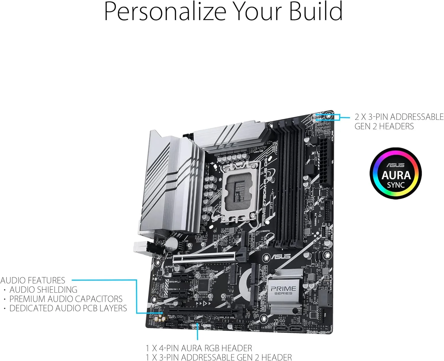 مادربرد ایسوس Prime Z790M-Plus D4 LGA 1700 (پشتیبانی از نسل 12 و 13 اینتل)، microATX (PCIe® 5.0, 3xM.2 Slots, 10+1 DrMOS, DDR4, 1Gb LAN, USB 3.2 Gen 2x2 Type-C®, USB 3.2 Gen 1 Type-C در جلو, Thunderbolt 4 USB4®)
