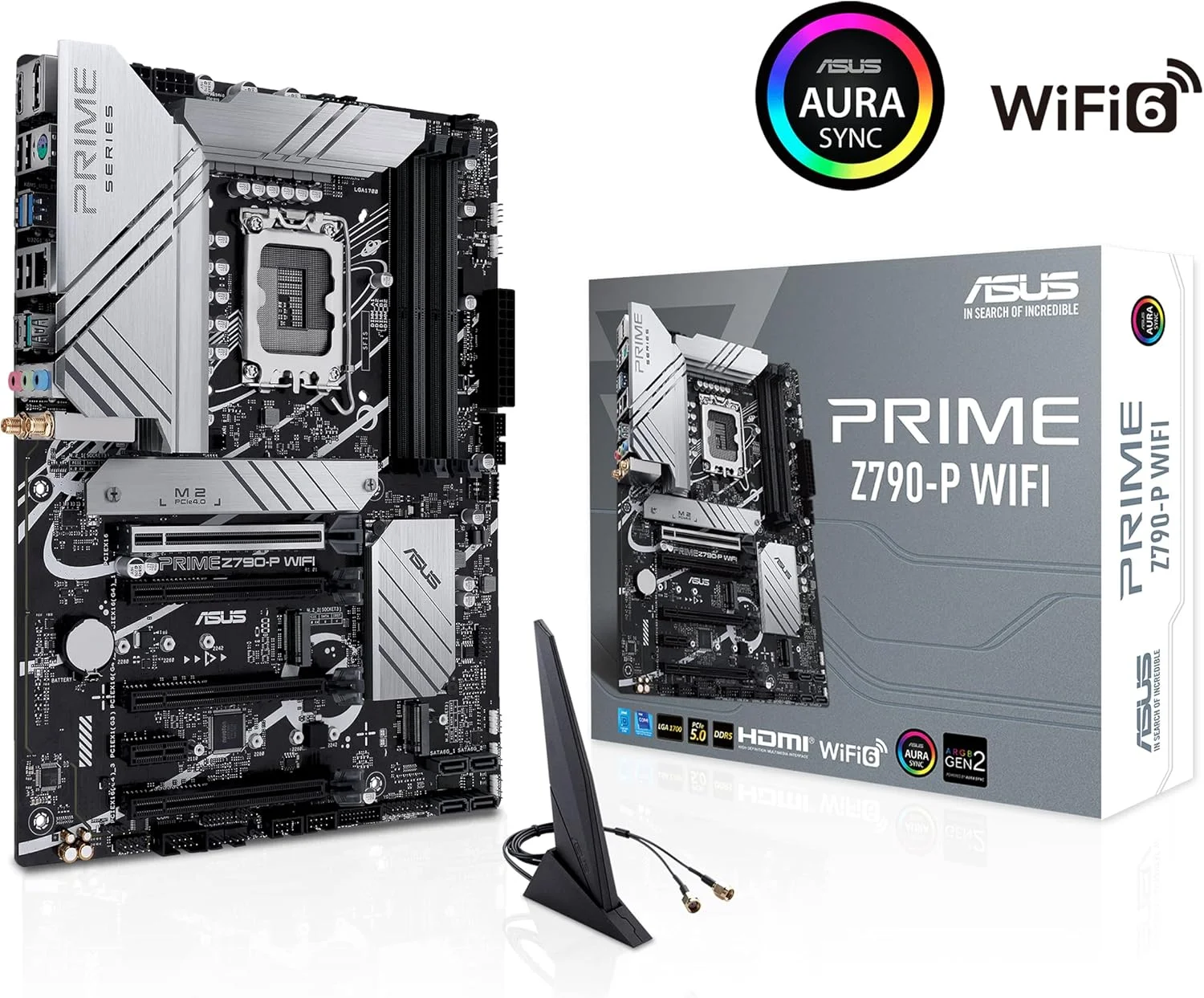 مادربرد ASUS Prime Z790-P WiFi LGA 1700 (Intel® نسل سیزدهم و دوازدهم) ATX (PCIe 5.0, DDR5, 14+1 Power Stages, 3X M.2, WiFi 6, Bluetooth v5.2, 2.5Gb LAN, پنل جلویی USB 3.2 Gen 2 Type-C®, Thunderbolt™ 4/USB4)