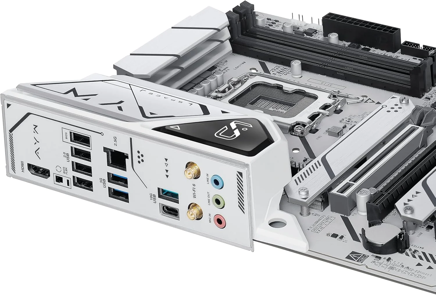 مادربرد ایسوس ASUS Z790-AYW WiFi W II Intel Z790 (LGA 1700) ATX با PCIe® 5.0، 3X M.2، 12+1 DrMOS، DDR5، WiFi 6، 2.5Gb LAN، HDMI، USB 10Gbps Type-C®، USB 10Gbps Type-C®، Thunderbolt™، USB4®، Aura Sync