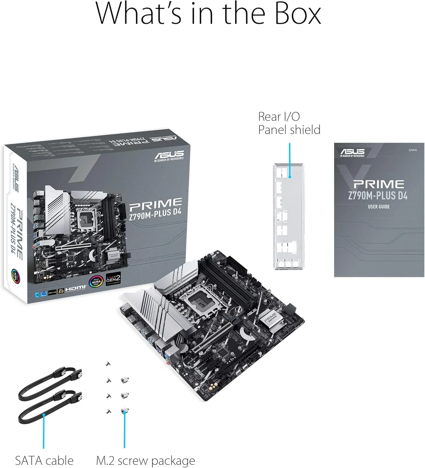 مادربرد ایسوس Prime Z790M-Plus D4 LGA 1700 (پشتیبانی از نسل 12 و 13 اینتل)، microATX (PCIe® 5.0, 3xM.2 Slots, 10+1 DrMOS, DDR4, 1Gb LAN, USB 3.2 Gen 2x2 Type-C®, USB 3.2 Gen 1 Type-C در جلو, Thunderbolt 4 USB4®)