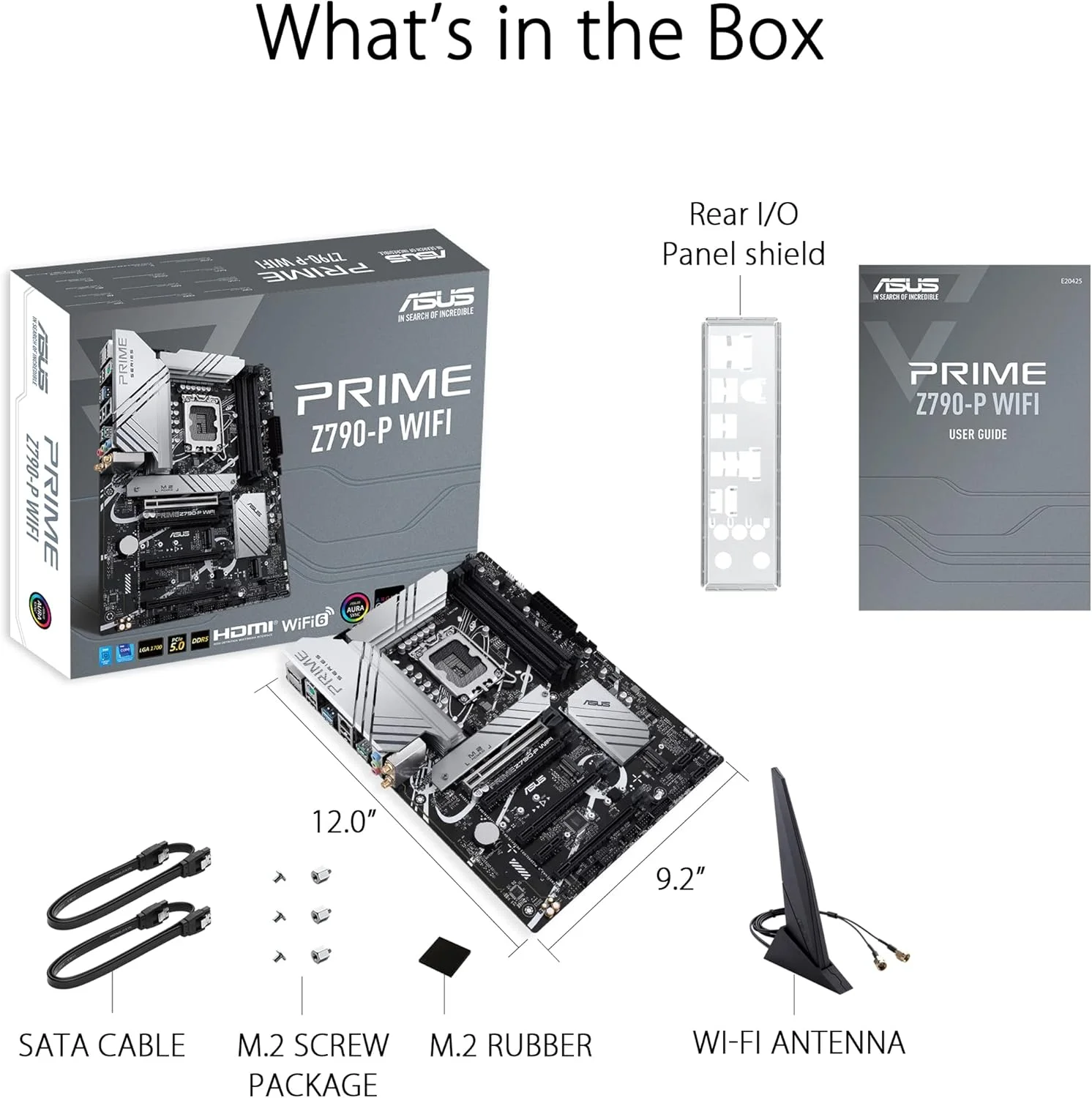 مادربرد ASUS Prime Z790-P WiFi LGA 1700 (Intel® نسل سیزدهم و دوازدهم) ATX (PCIe 5.0, DDR5, 14+1 Power Stages, 3X M.2, WiFi 6, Bluetooth v5.2, 2.5Gb LAN, پنل جلویی USB 3.2 Gen 2 Type-C®, Thunderbolt™ 4/USB4)