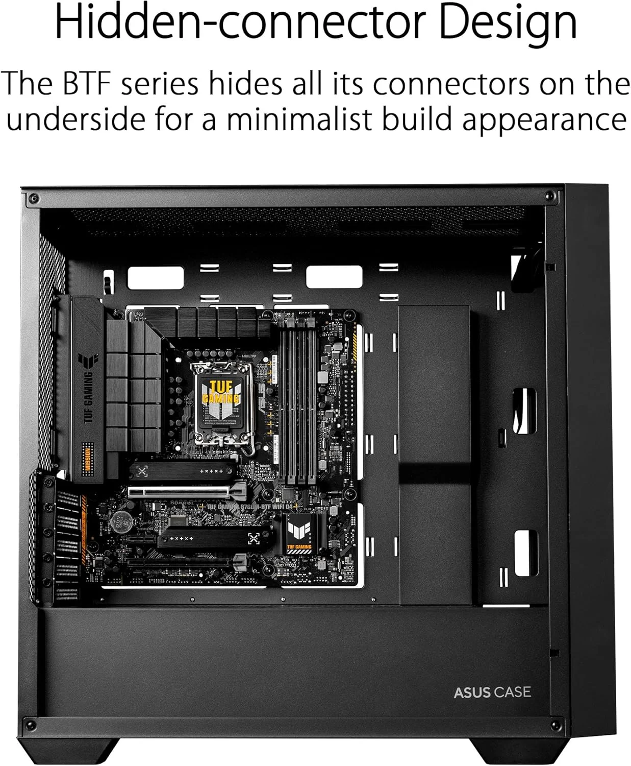 مادربرد ایسوس TUF Gaming B760M-BTF WIFI D4 Micro-ATX Intel، چیپست Intel B760، 4 اسلات DDR4 DIMM، حداکثر حافظه 128 گیگابایت، 3 اسلات M.2، اتصال Wi-Fi 6 و بلوتوث نسخه 5.2 - مشکی