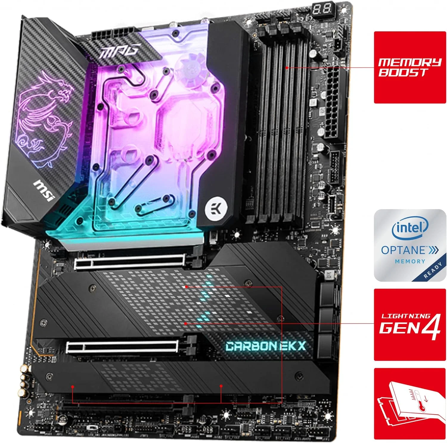 مادربرد MSI MPG Z690 Carbon EK X سوکت 1700 ATX 7D30-001R