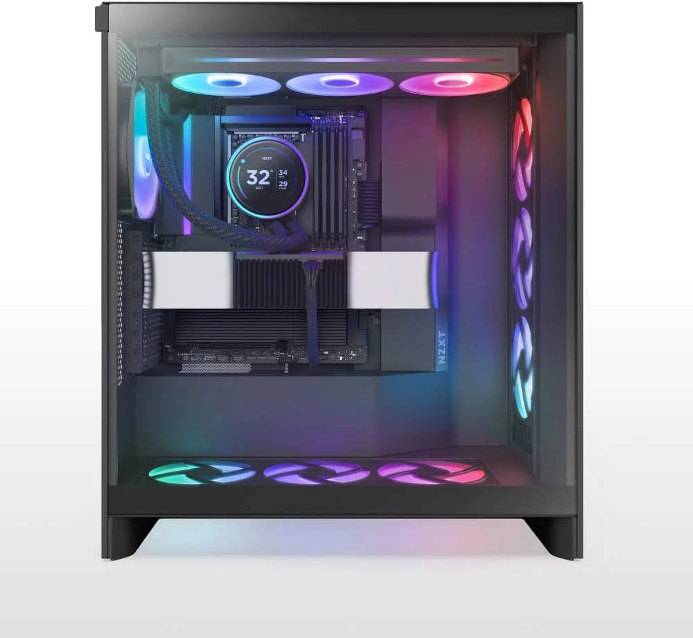 مادربرد گیمینگ NZXT N9 X870E - AMD X870E AM5 ATX برای پردازنده‌های Ryzen 9000/8000/7000 - 20+2+1 فاز، DDR5، 4X M.2، PCIe 5.0، Wi-Fi 7، 5GbE، USB 4 - پوشش فلزی کامل، بست‌های رهاسازی سریع M.2 - مشکی