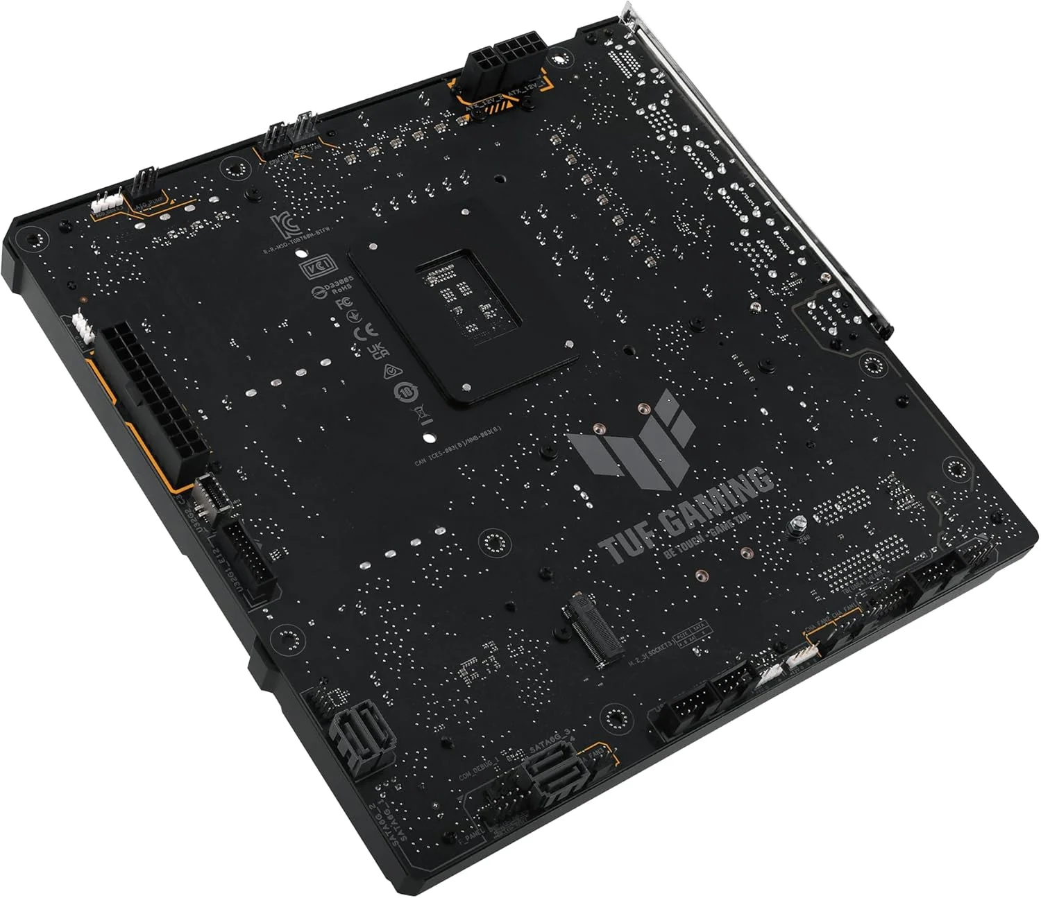 مادربرد TUF GAMING B760M-BTF WIFI Intel B760 (LGA 1700) mATX با DDR5، PCIe 5.0، 3 اسلات PCIe 4.0 M.2، 12+1 DrMOS، Wi-Fi 6، LAN 2.5Gb، DP، HDMI، USB 3.2 Gen 2x2 Type-C، طراحی کانکتور مخفی