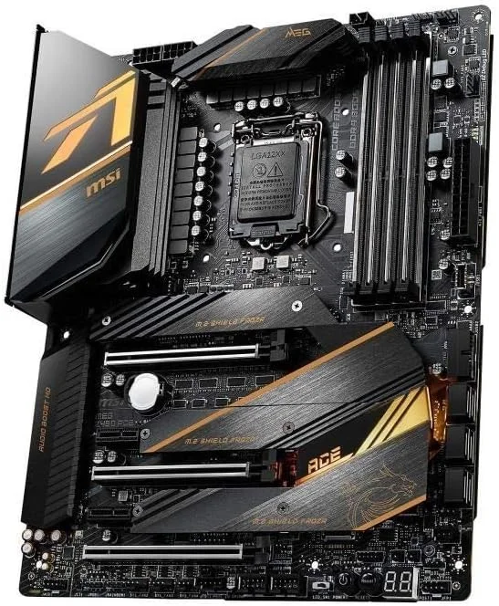 مادربرد گیمینگ ام اس آی Meg Z490 Ace، Atx، نسل دهم پردازنده های Intel Core، سوکت Lga 1200، Sli/Cf، سه اسلات M.2، Usb 3.2 Gen 2، Wi-Fi 6، Mystic Light RGB، 7C71-008R