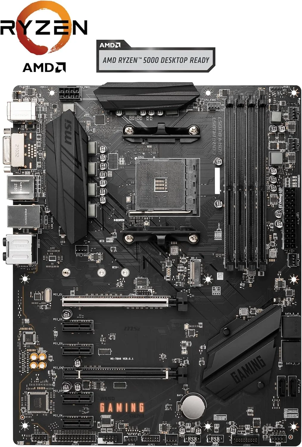 مادربرد ام اس آی MSI 7B86-050R MPG B550 Gaming PLUS، مشکی