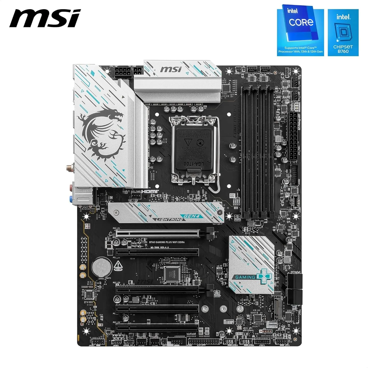 مادربرد ام اس آی B760 Gaming Plus WiFi Ddr4