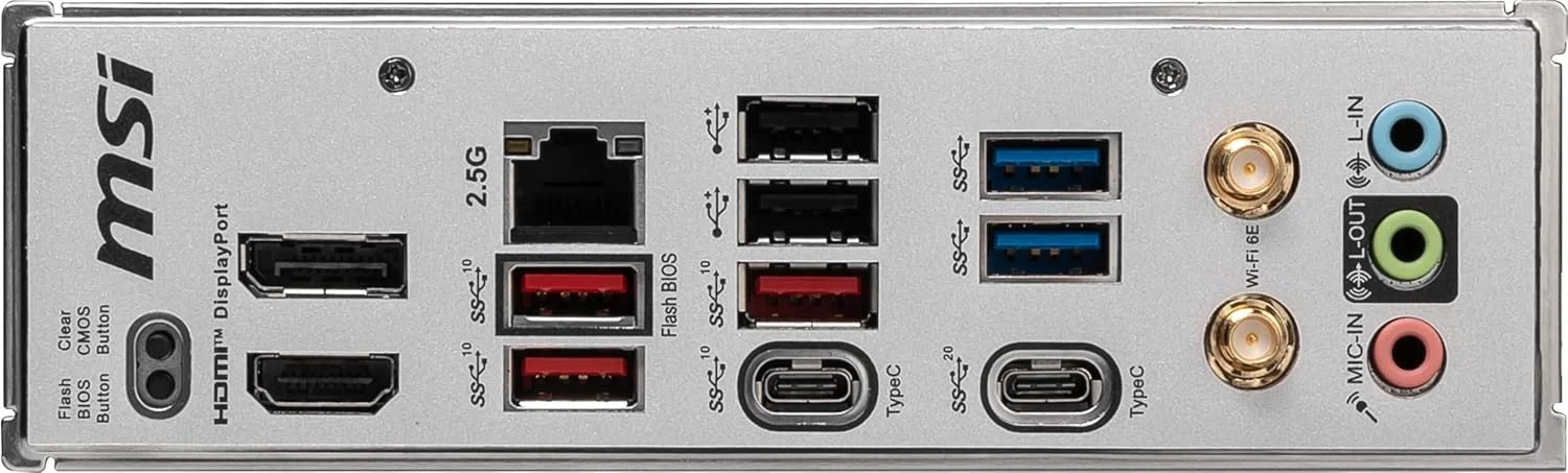 مادربرد گیمینگ MSI B650M Project Zero (پشتیبانی از پردازنده های AMD Ryzen 7000 Series، AM5، DDR5، PCIe 4.0، اسلات های M.2، SATA 6Gb/s، USB 3.2 Gen 2، HDMI/DP، Wi-Fi 6E، LAN 2.5Gbps، mATX) مادربرد گیمینگ MSI B650M Project Zero (پشتیبانی از پردازنده های AMD Ryzen 7000 Series، AM5، DDR5، PCIe 4.0، اسلات های M.2، SATA 6Gb/s، USB 3.2 Gen 2، HDMI/DP، Wi-Fi 6E، LAN 2.5Gbps، mATX)