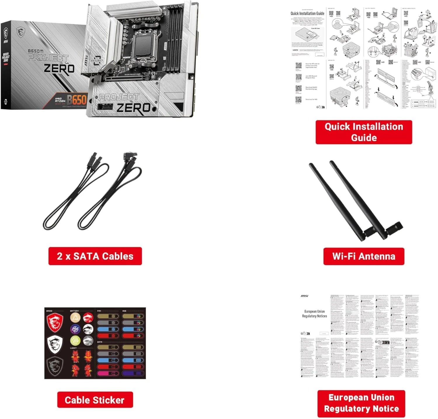 مادربرد گیمینگ MSI B650M Project Zero (پشتیبانی از پردازنده های AMD Ryzen 7000 Series، AM5، DDR5، PCIe 4.0، اسلات های M.2، SATA 6Gb/s، USB 3.2 Gen 2، HDMI/DP، Wi-Fi 6E، LAN 2.5Gbps، mATX) مادربرد گیمینگ MSI B650M Project Zero (پشتیبانی از پردازنده های AMD Ryzen 7000 Series، AM5، DDR5، PCIe 4.0، اسلات های M.2، SATA 6Gb/s، USB 3.2 Gen 2، HDMI/DP، Wi-Fi 6E، LAN 2.5Gbps، mATX)