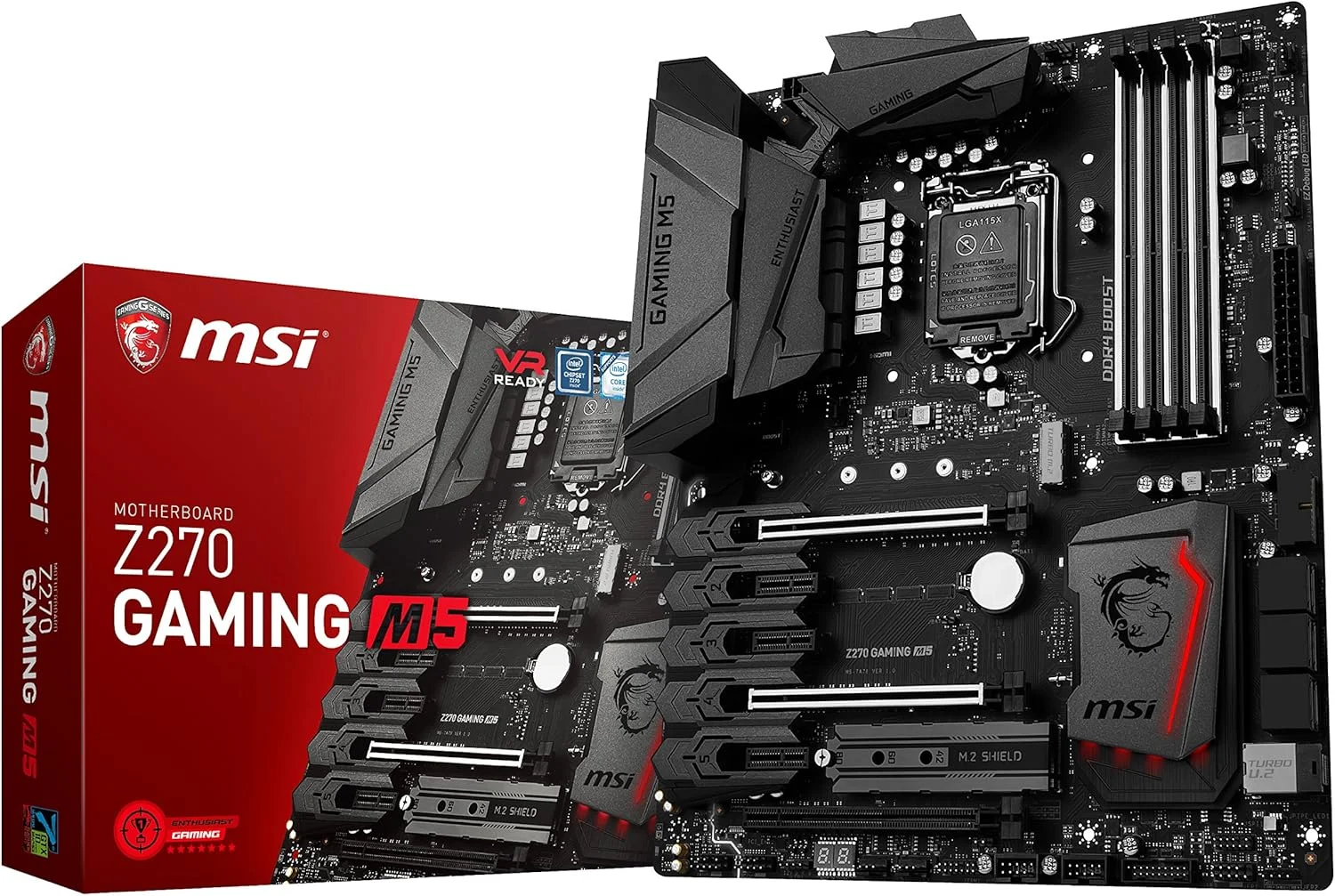 مادربرد گیمینگ MSI Enthusiastic Intel Z270 DDR4 VR Ready HDMI USB 3 ATX (Z270 GAMING M5)