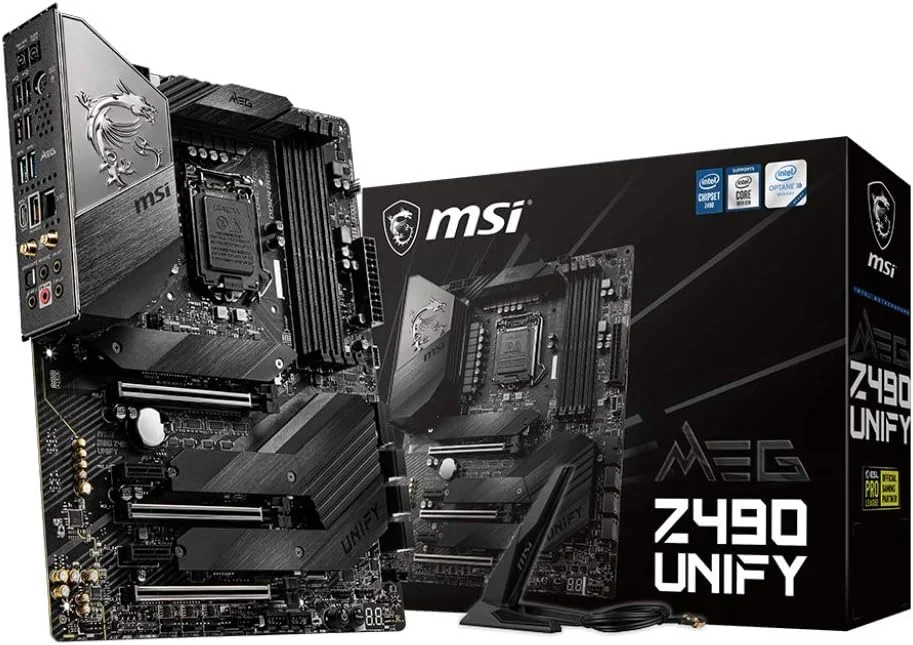 مادربرد گیمینگ MSI MEG Z490 Unify، ATX، نسل دهم پردازنده Intel Core، سوکت LGA 1200، SLI/CF، سه اسلات M.2، USB 3.2 Gen 2، Wi-Fi 6، 7C71-009R