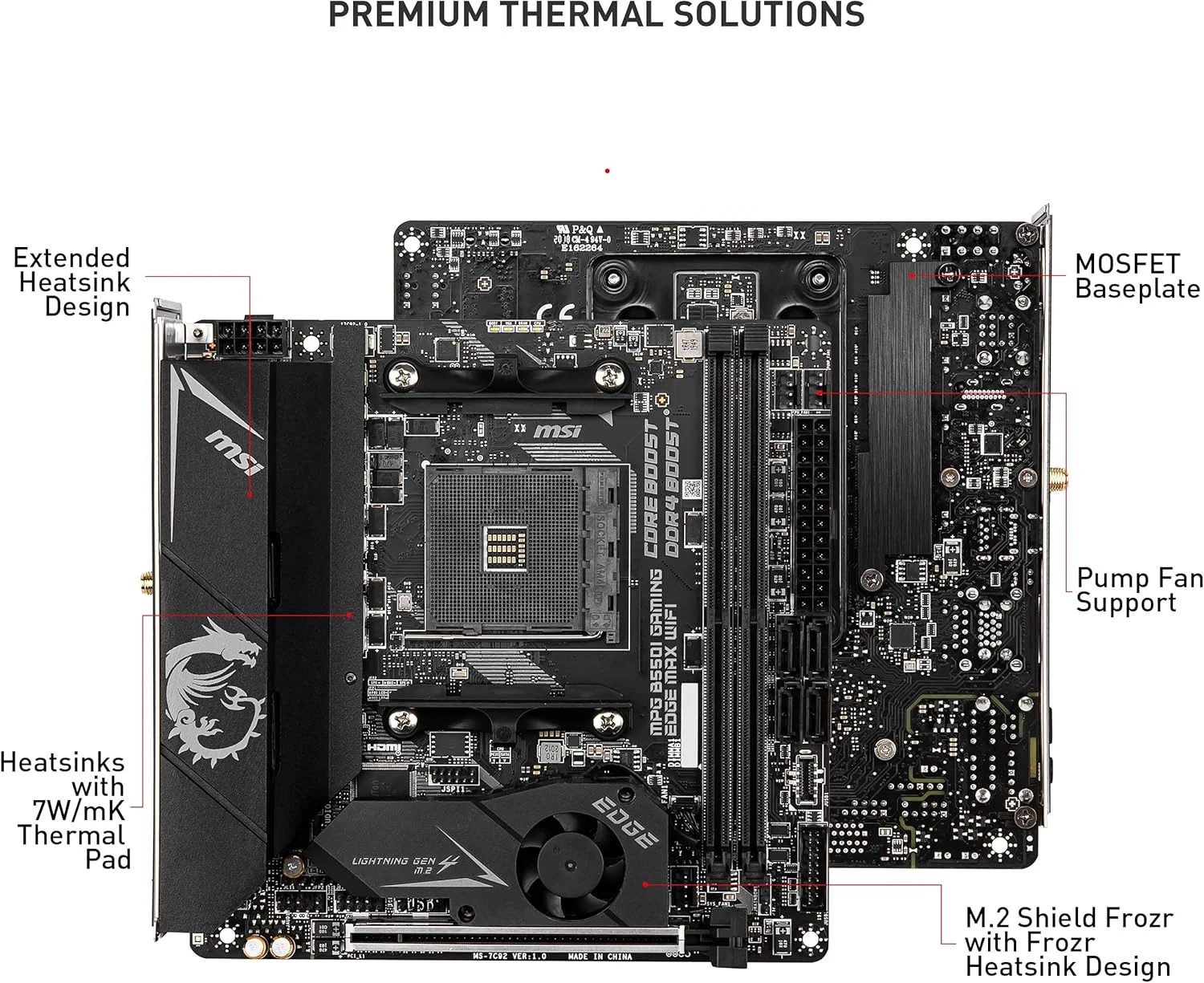 مادربرد گیمینگ MSI MPG B550I GAMING EDGE MAX WIFI (AMD AM4، DDR4، PCIe 4.0، SATA 6Gb/s، Dual M.2، USB 3.2 Gen 2، HDMI، Wi-Fi AX، Mini-ITX، پردازنده های AMD Ryzen سری 5000) مادربرد گیمینگ MSI MPG B550I GAMING EDGE MAX WIFI (AMD AM4، DDR4، PCIe 4.0، SATA 6Gb/s، Dual M.2، USB 3.2 Gen 2، HDMI، Wi-Fi AX، Mini-ITX، پردازنده های AMD Ryzen سری 5000)