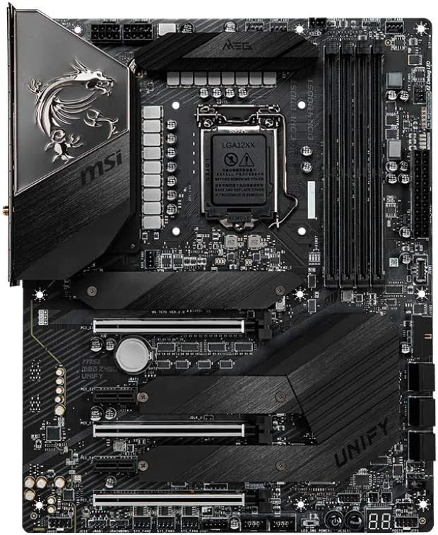 مادربرد گیمینگ MSI MEG Z490 Unify، ATX، نسل دهم پردازنده Intel Core، سوکت LGA 1200، SLI/CF، سه اسلات M.2، USB 3.2 Gen 2، Wi-Fi 6، 7C71-009R مادربرد گیمینگ MSI MEG Z490 Unify، ATX، نسل دهم پردازنده Intel Core، سوکت LGA 1200، SLI/CF، سه اسلات M.2، USB 3.2 Gen 2، Wi-Fi 6، 7C71-009R