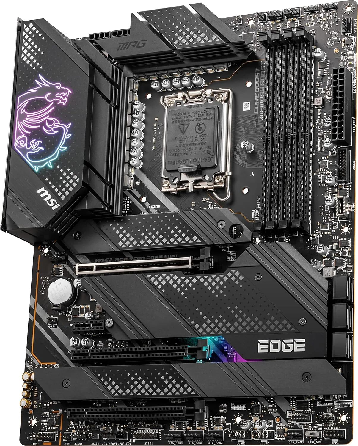 مادربرد گیمینگ MSI MPG Z690 Edge WiFi (ATX، نسل دوازدهم Intel Core، سوکت LGA 1700، DDR5، PCIe 5، LAN 2.5G، اسلات های M.2، Wi-Fi 6E) مادربرد گیمینگ MSI MPG Z690 Edge WiFi (ATX، نسل دوازدهم Intel Core، سوکت LGA 1700، DDR5، PCIe 5، LAN 2.5G، اسلات های M.2، Wi-Fi 6E)