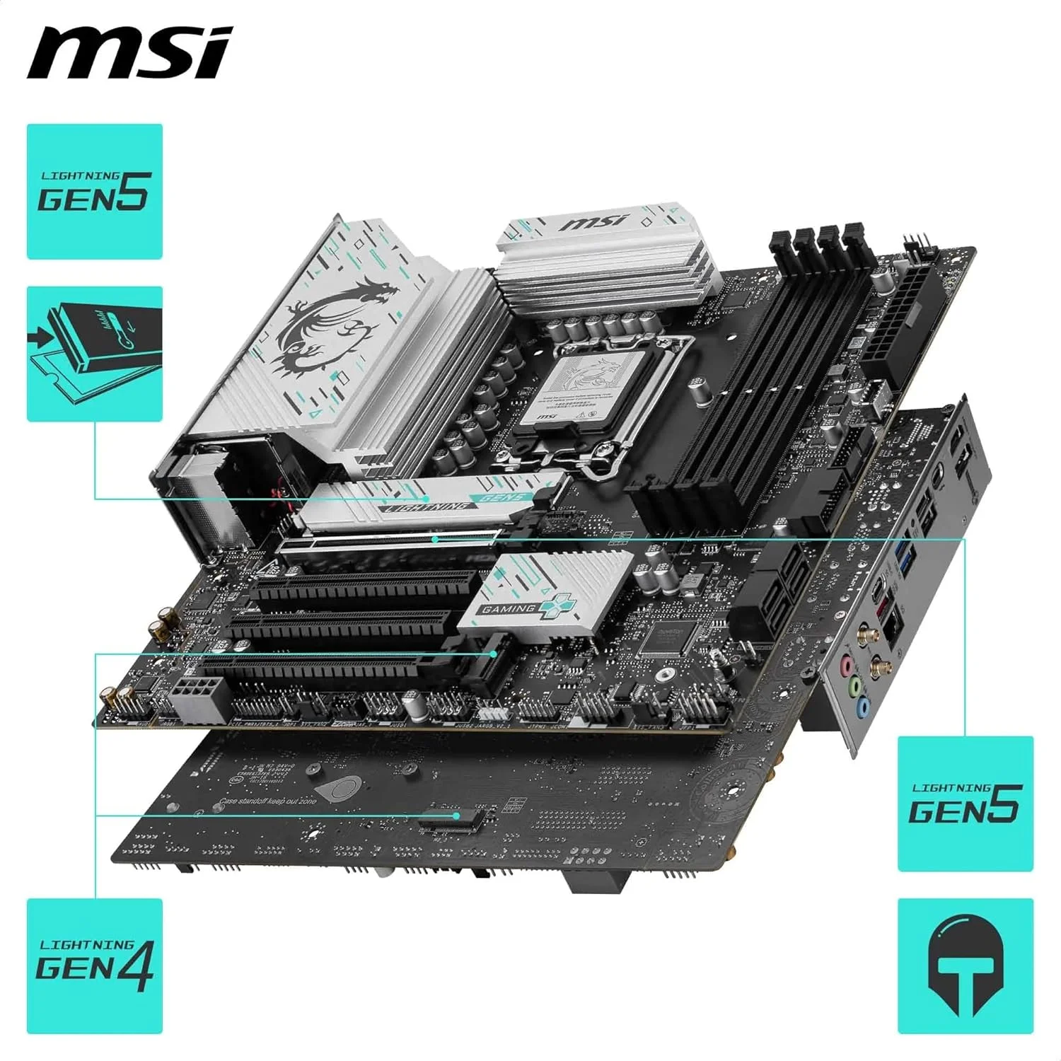 مادربرد MSI B860M GAMING PLUS WIFI mATX: سوکت پردازنده LGA 1851، پورت Thunderbolt 4، چهار عدد DDR5 UDIMM، چهار عدد اسلات PCI-E x16، سه عدد فضای ذخیره سازی M.2، شبکه Intel Killer E5000 5Gbps LAN - مشکی مادربرد MSI B860M GAMING PLUS WIFI mATX: سوکت پردازنده LGA 1851، پورت Thunderbolt 4، چهار عدد DDR5 UDIMM، چهار عدد اسلات PCI-E x16، سه عدد فضای ذخیره سازی M.2، شبکه Intel Killer E5000 5Gbps LAN - مشکی