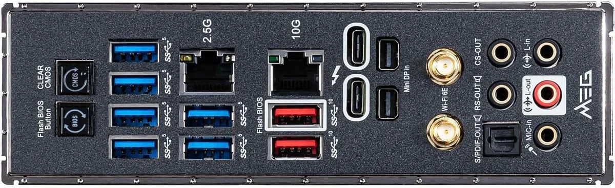 مادربرد گیمینگ MSI MEG Z590 GODLIKE (E-ATX، نسل 11/10 پردازنده های Intel Core، سوکت LGA 1200، DDR4، PCIe 4، SLI/CFX، اسلات های M.2، Thunderbolt، Wi-Fi 6E، Mystic Light RGB) مادربرد گیمینگ MSI MEG Z590 GODLIKE (E-ATX، نسل 11/10 پردازنده های Intel Core، سوکت LGA 1200، DDR4، PCIe 4، SLI/CFX، اسلات های M.2، Thunderbolt، Wi-Fi 6E، Mystic Light RGB)